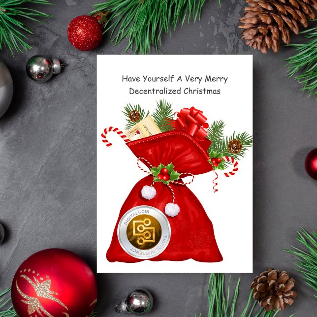 Decentralized Cryptocurrency Christmas Card (Birthday Depot Decentralized Cryptocurrency Christmas Card Crypto Blockchain Party Supplies Greeting)