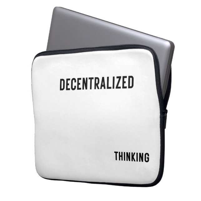 Decentralized Thinking Protective Laptop Sleeve (Front Left)