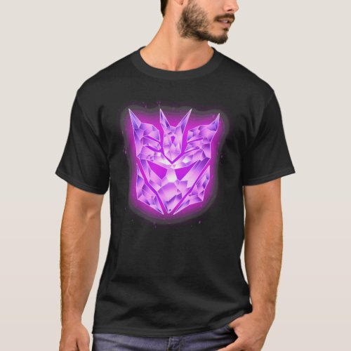 Decepticon Glowing Energon Crystal Logo Design Cla T_Shirt