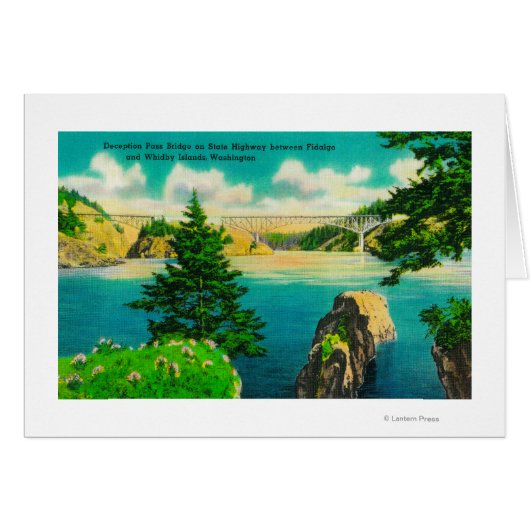 Deception Pass Bridge, Fidalgo and Whidby Island Cards (Front Horizontal)