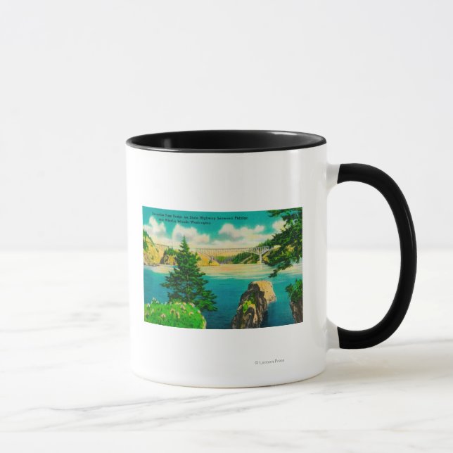 Deception Pass Bridge, Fidalgo and Whidby Island Mug (Right)
