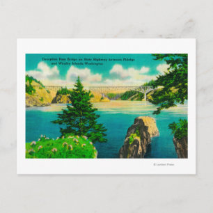 Deception Pass Bridge, Fidalgo and Whidby Island Postcard