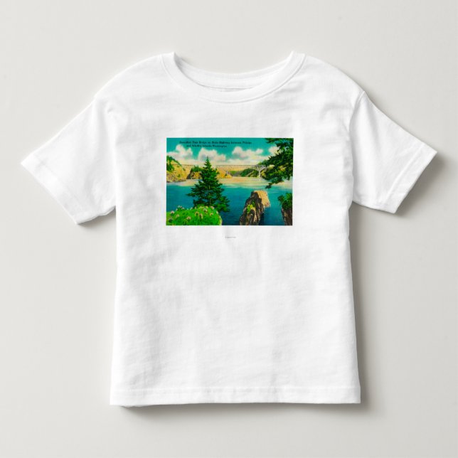 Deception Pass Bridge, Fidalgo and Whidby Island Toddler T-shirt (Front)
