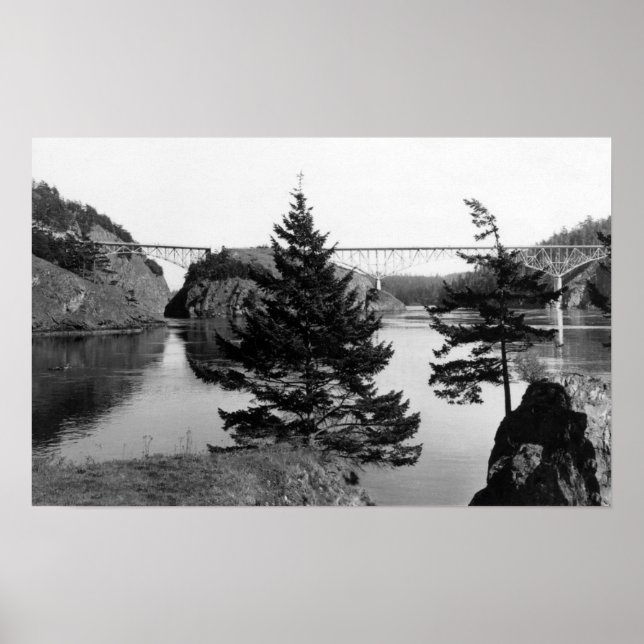 Deception Pass Bridge, Washington View Photograp 2 Poster (Front)