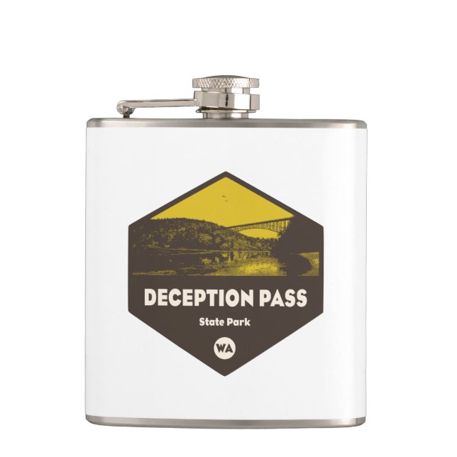 Deception Pass State Park Washington Flask (Front)