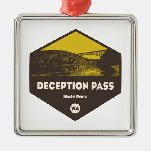 Deception Pass State Park Washington Metal Ornament