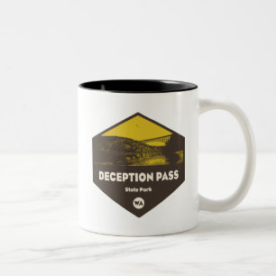 Deception Pass State Park Washington Two-Tone Coffee Mug