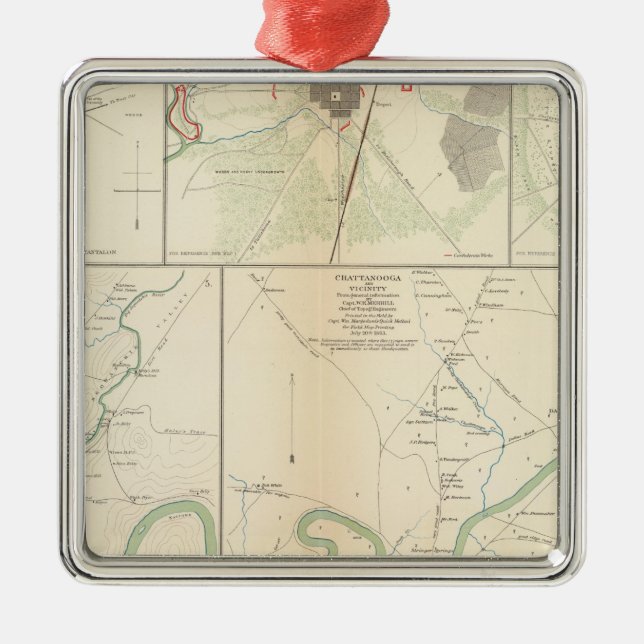 Decherd, Manchester, Tullahoma, Jasper Metal Ornament (Front)