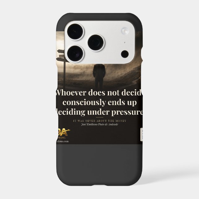 Decide Consciously Book Quote Iphone Case (Back)
