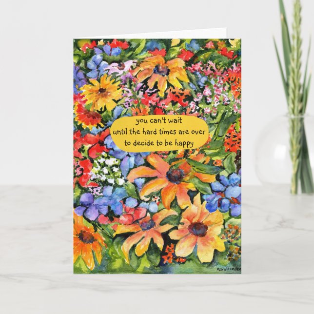 decide to be happy Folded Greeting Card (Front)