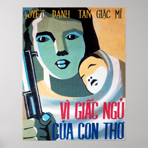 Decided To Defeat the American Enemy Vietnam War Poster