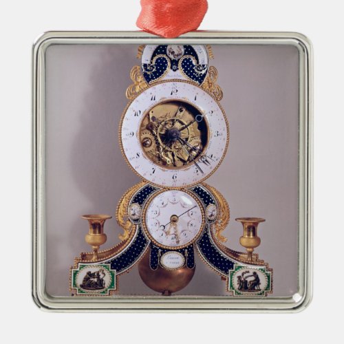 Decimal and duodecimal clock metal ornament