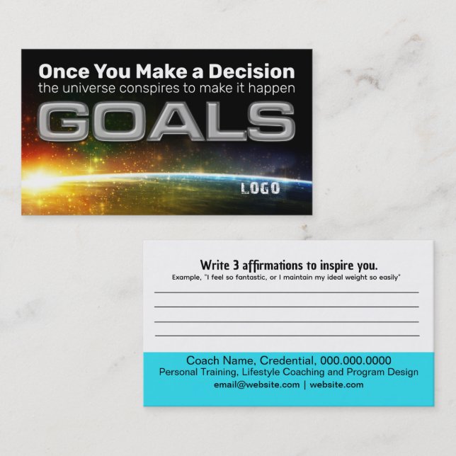 Decision Goal Card (Front/Back)