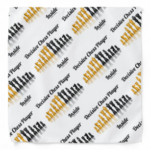 Decisive Chess Player Inside Reflective Chess Set  Bandana