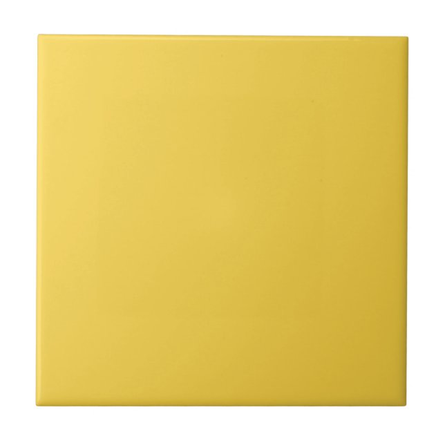 Decisively Yellow Square Kitchen and Bathroom Ceramic Tile (Front)