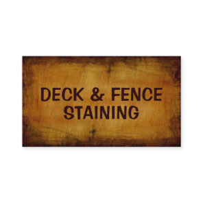 Deck and Fence Staining Antique Business Card