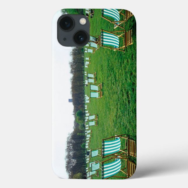 Deck Chairs Spread Out In Green Park, London Case-Mate iPhone Case (Back)