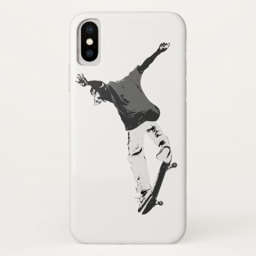 Deck Flipping Skateboarding Stunt iPhone X Case