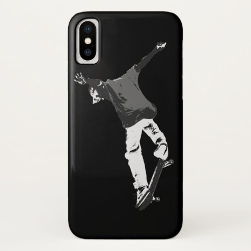 Deck Flipping Skateboarding Stunt iPhone X Case