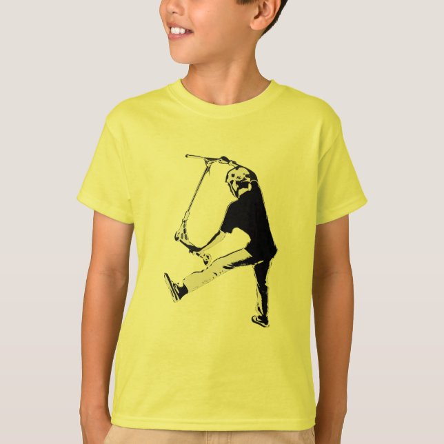 Deck Grabbing - Stunt Scooter Trick T-Shirt (Front)