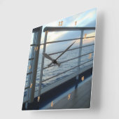 Deck Level View Square Wall Clock (Angle)