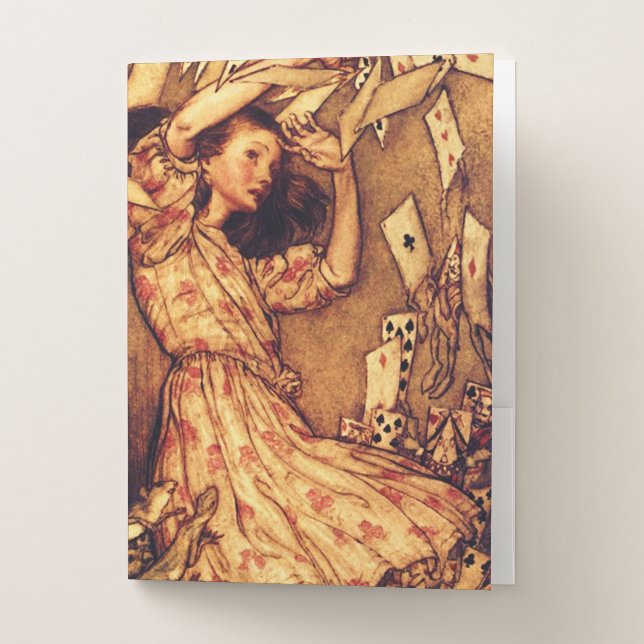 Deck of Cards Alice in Wonderland Pocket Folder (Front)