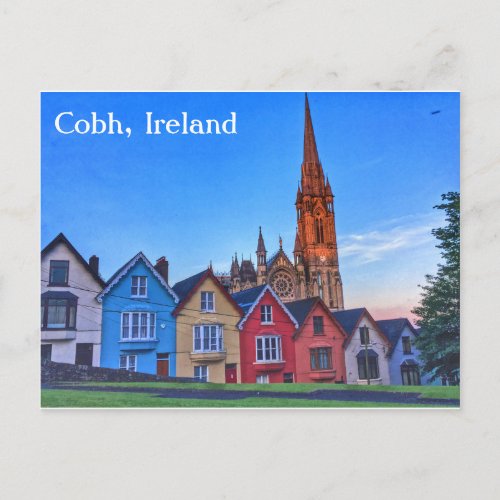 Deck of Cards homes Cobh Ireland Postcard