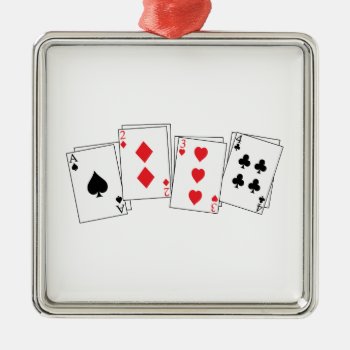 Deck Of Cards Metal Ornament by Windmilldesigns at Zazzle