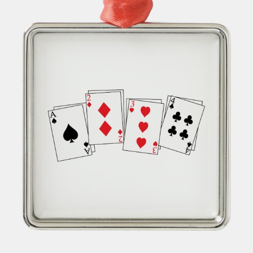 Deck Of Cards Metal Ornament