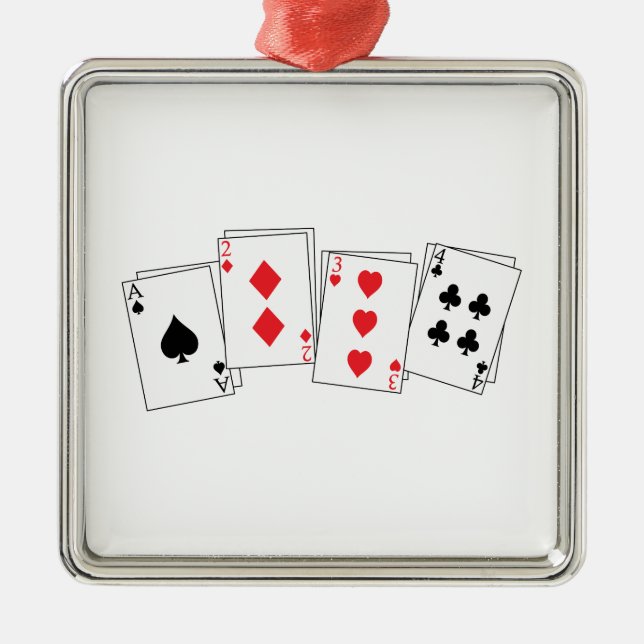 Deck Of Cards Metal Ornament (Front)