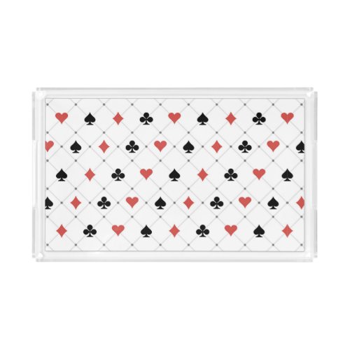 Deck of Cards Pattern Acrylic Tray