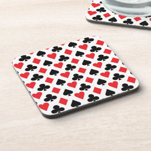 Deck of Cards Pattern Beverage Coaster