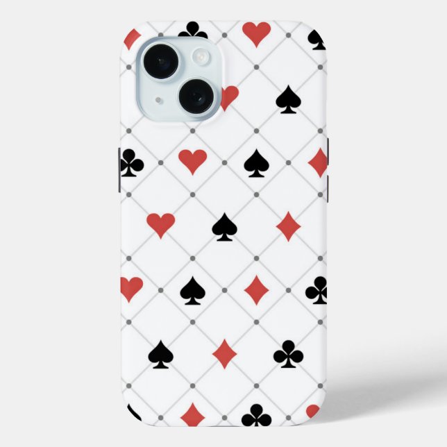 Deck of Cards Pattern Case-Mate iPhone Case (Back)