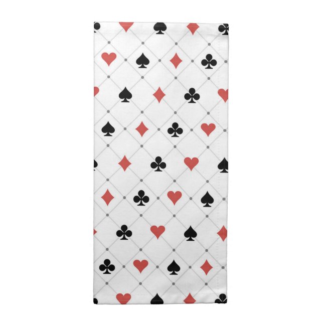 Deck of Cards Pattern Cloth Napkin (Half Fold)