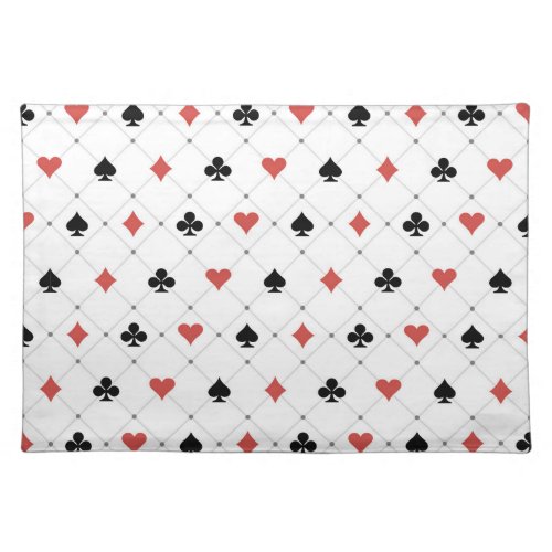 Deck of Cards Pattern Cloth Placemat