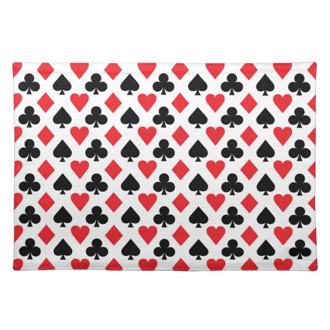 Deck of Cards Pattern Cloth Placemat (Front)