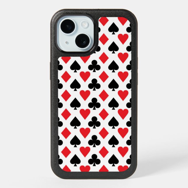 Deck of Cards Pattern iPhone 15 Case (Back)