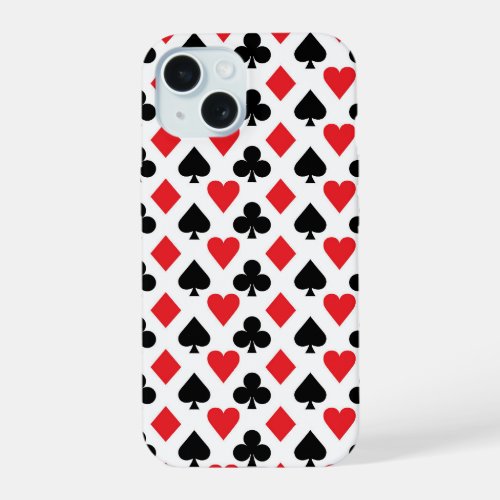 Deck of Cards Pattern iPhone 15 Case