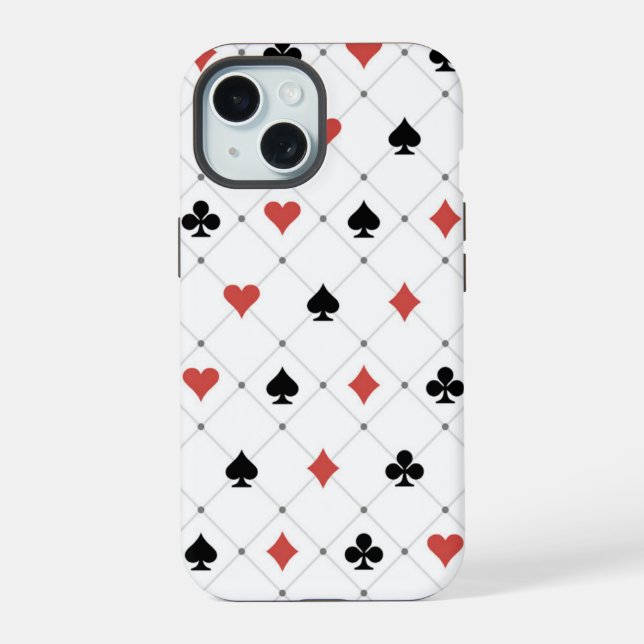 Deck of Cards Pattern Iphone Case (Back)
