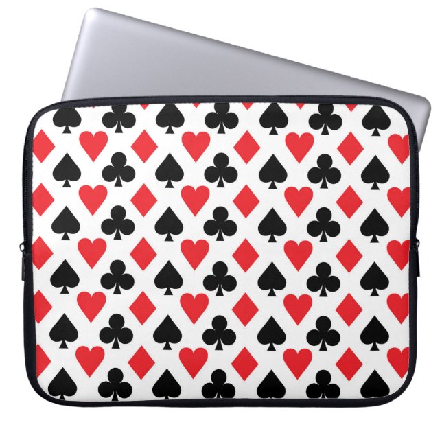 Deck of Cards Pattern Laptop Sleeve (Front)
