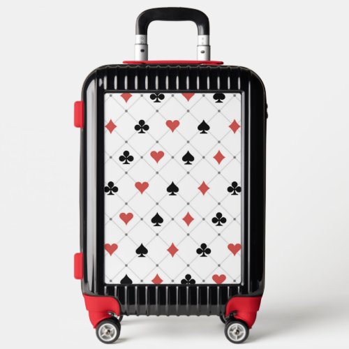 Deck of Cards Pattern Luggage