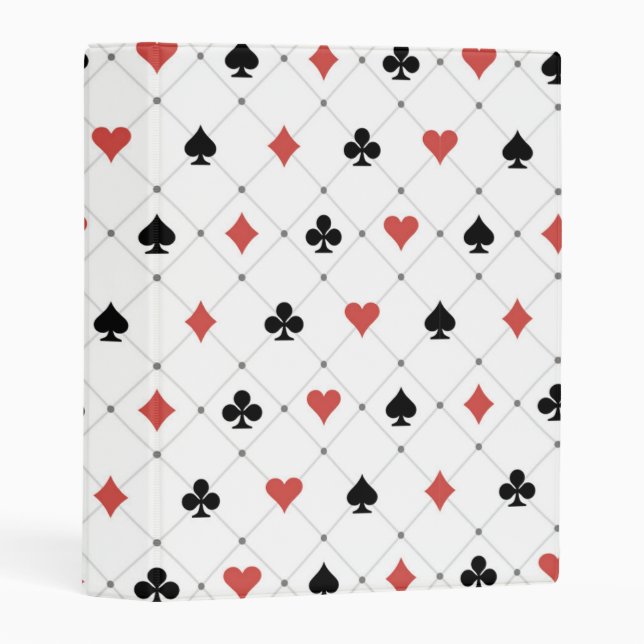 Deck of Cards Pattern Mini Binder (Front/Spine)