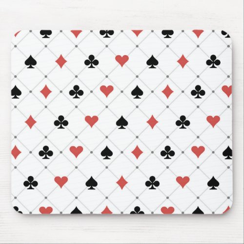 Deck of Cards Pattern Mouse Pad
