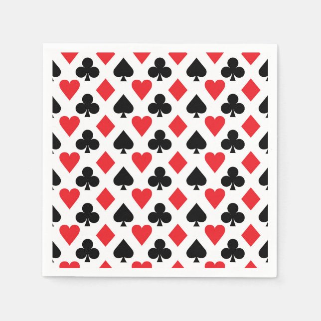 Deck of Cards Pattern Napkins (Front)