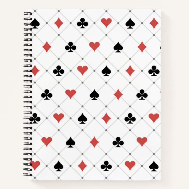 Deck of Cards Pattern Notebook (Front)