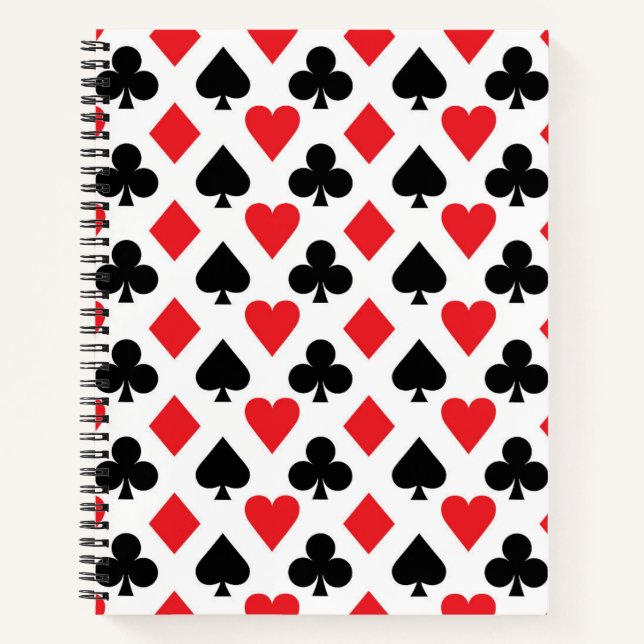 Deck of Cards Pattern Notebook (Front)