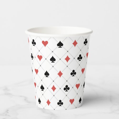 Deck of Cards Pattern Paper Cups
