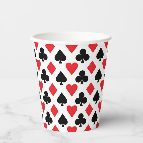 Deck of Cards Pattern Paper Cups
