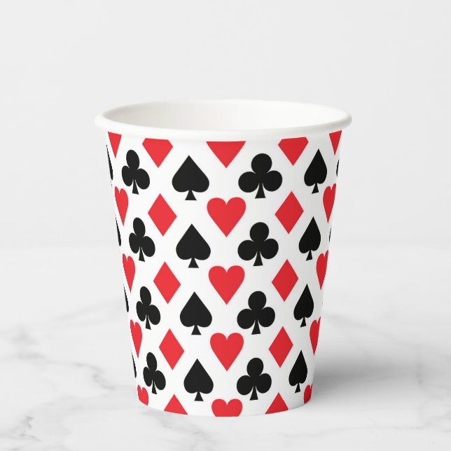 Deck of Cards Pattern Paper Cups (Front)