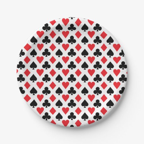 Deck of Cards Pattern Paper Plates